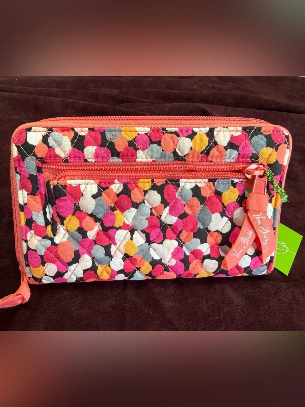 Vera Bradley Quilted Turnlock Wallet in Pixie Confetti
